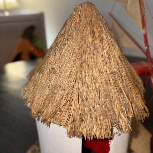 Vintage Handmade Greek Mykonos Cycladic Windmill Sculpture Amphora Petracopoulos - Picture 3 of 9